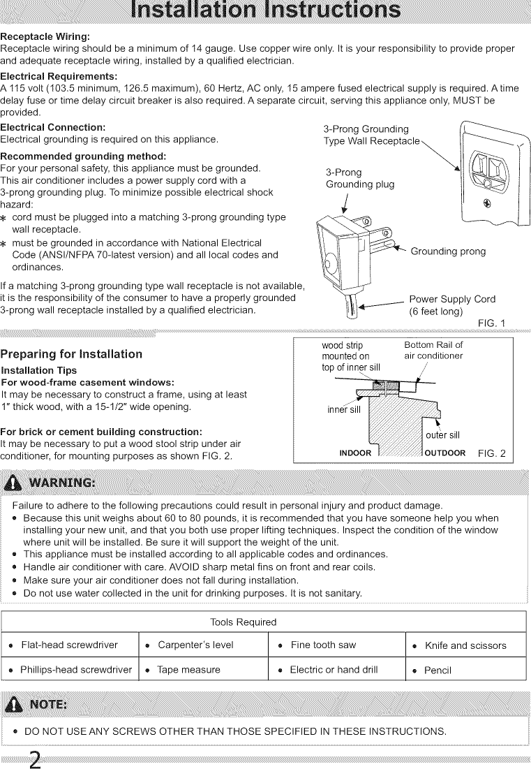 frigidaire air conditioner user manual